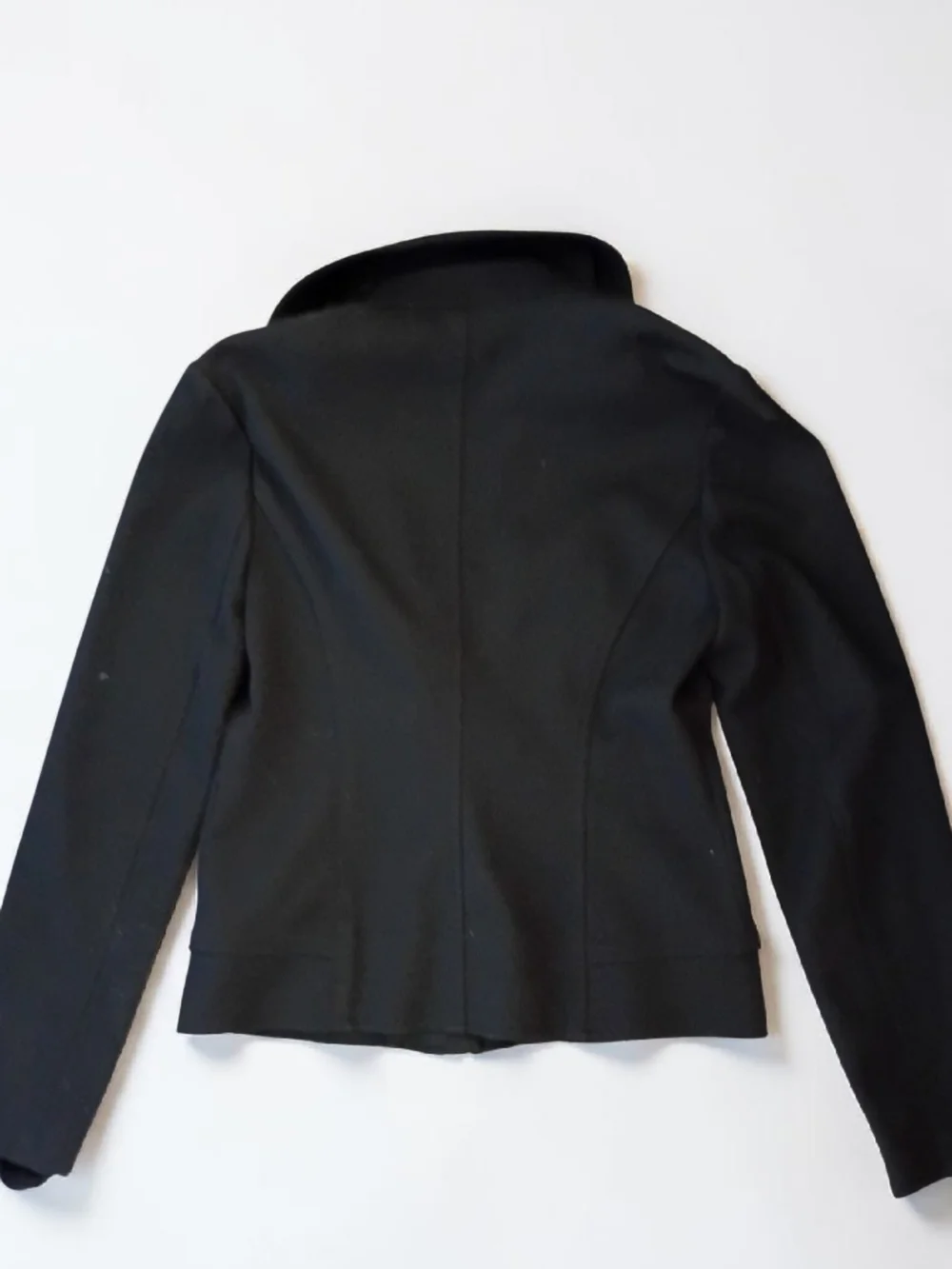 Black Asymmetrical Zip Moto Biker Babe Cropped Jacket